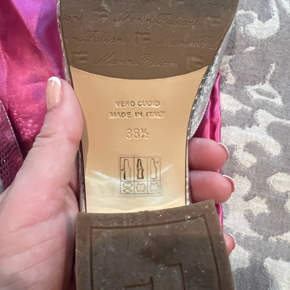 🔥Marino Fabiani silver and pearl slip on shoes / mules. Worn once! - Picture 5 of 5